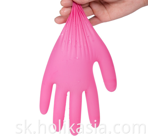 pink nitrile gloves-1